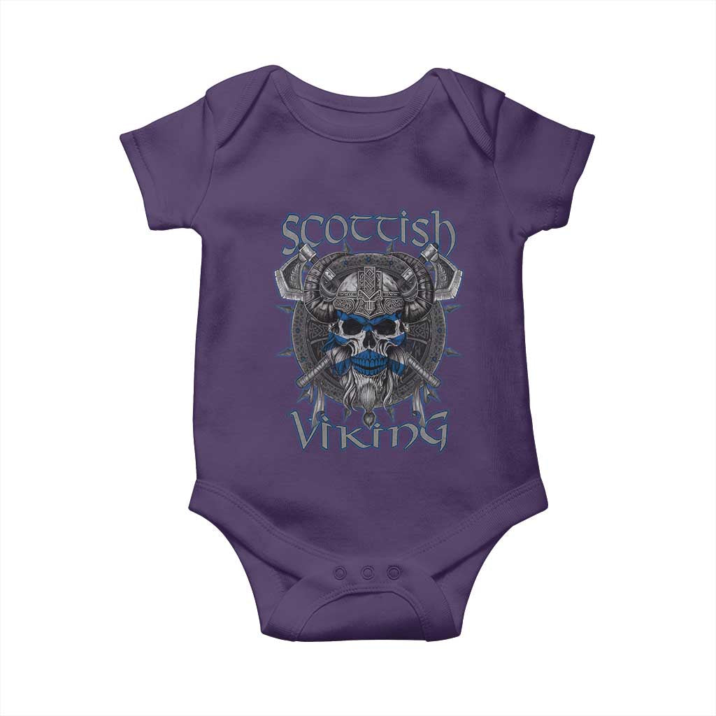 Scottish Viking Axes Celtic Knot Baby Onesie Scottish Flag
