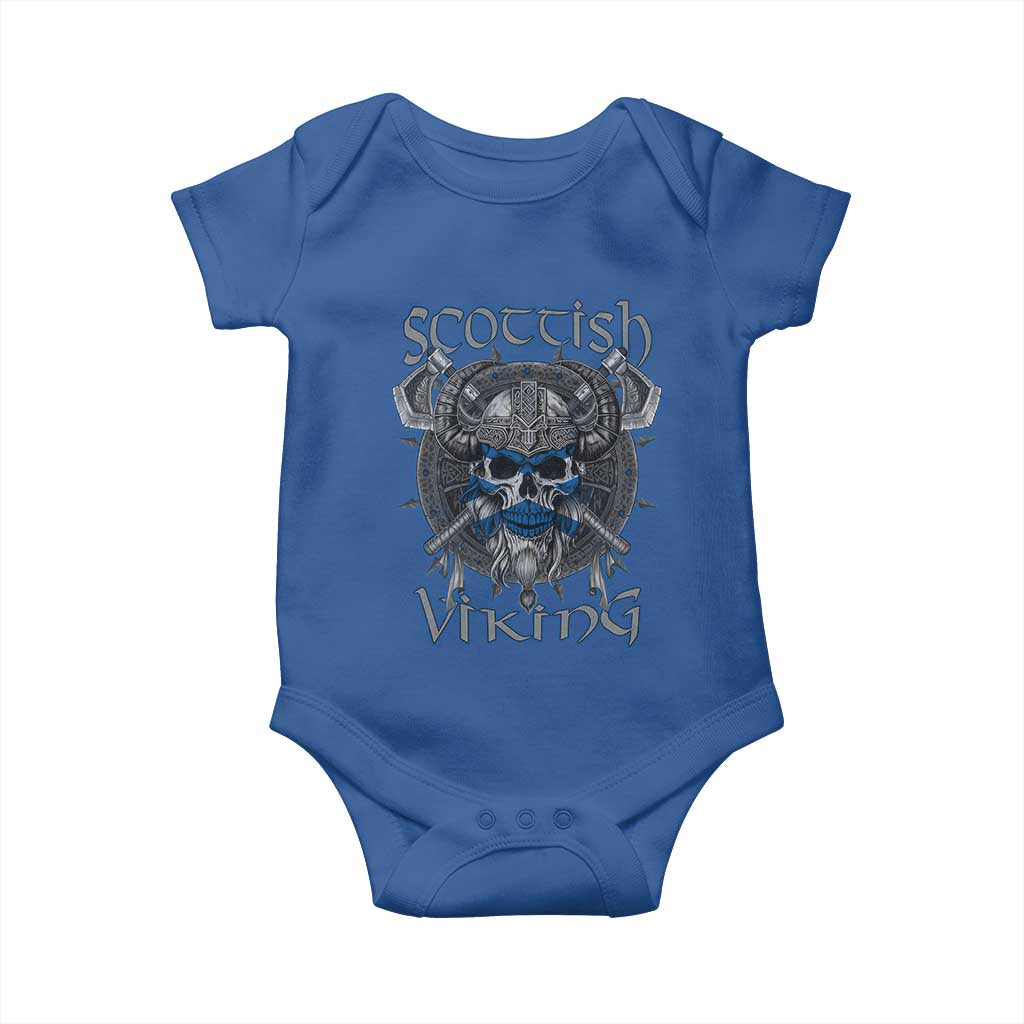 Scottish Viking Axes Celtic Knot Baby Onesie Scottish Flag