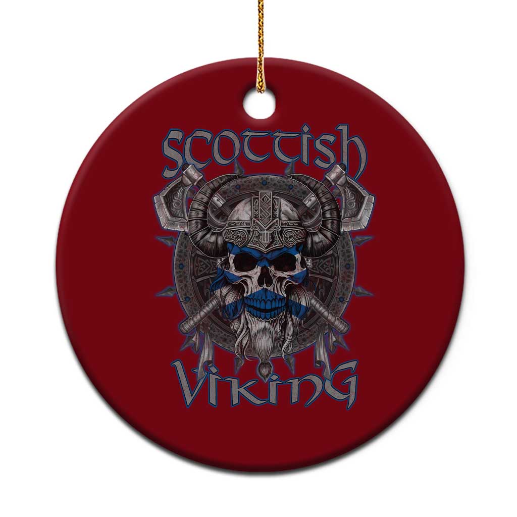 Scottish Viking Axes Celtic Knot Ceramic Ornament Scottish Flag - Wonder Print Shop