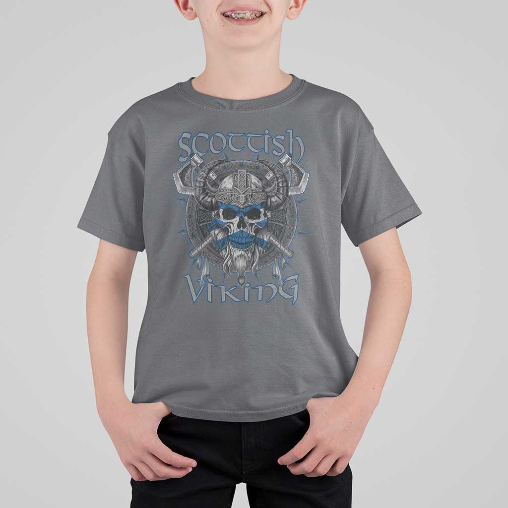 Scottish Viking Axes Celtic Knot T Shirt For Kid Scottish Flag