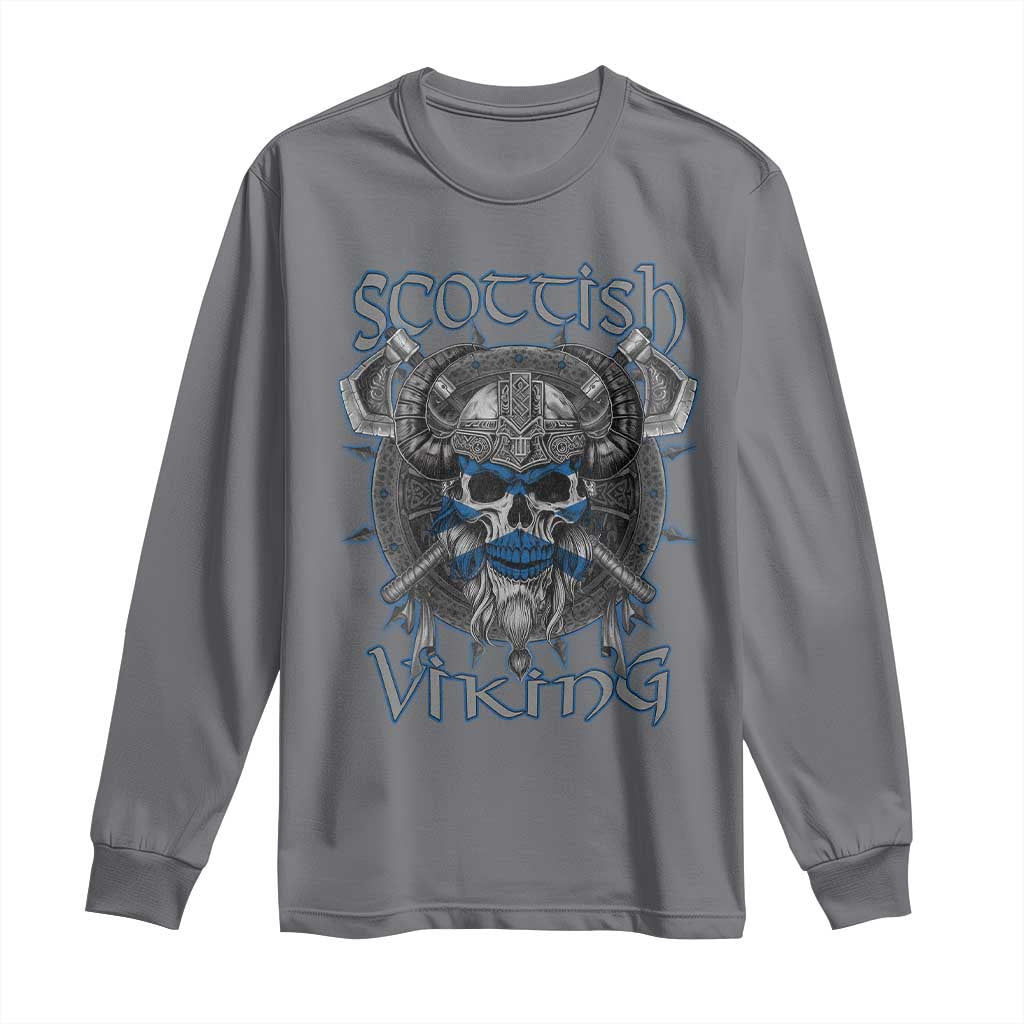 Scottish Viking Axes Celtic Knot Long Sleeve Shirt Scottish Flag