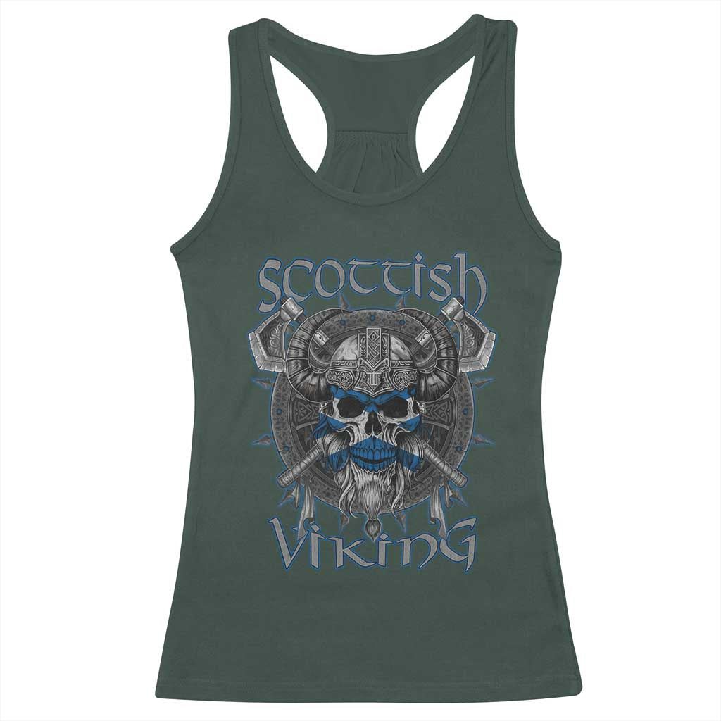 Scottish Viking Axes Celtic Knot Racerback Tank Top Scottish Flag