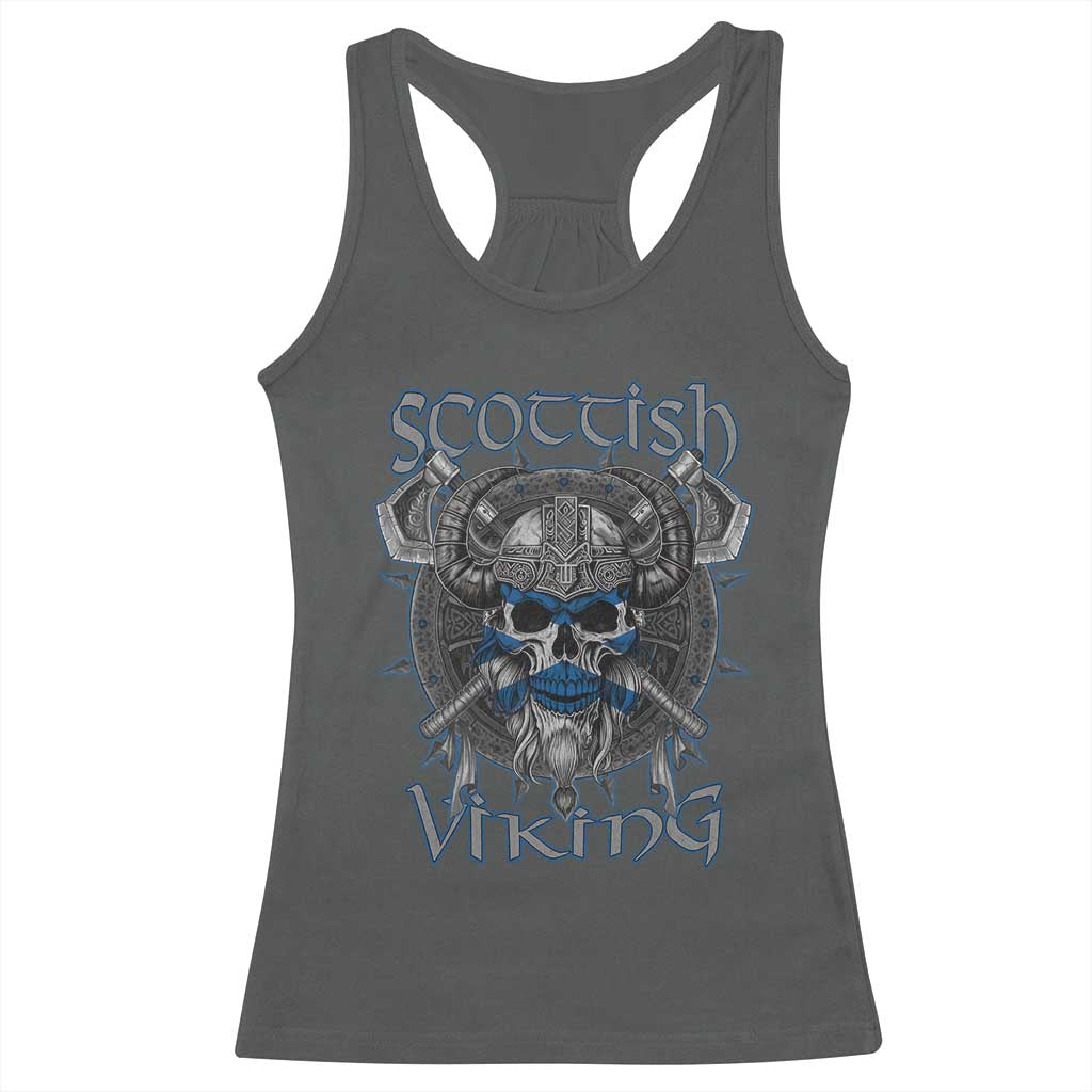 Scottish Viking Axes Celtic Knot Racerback Tank Top Scottish Flag