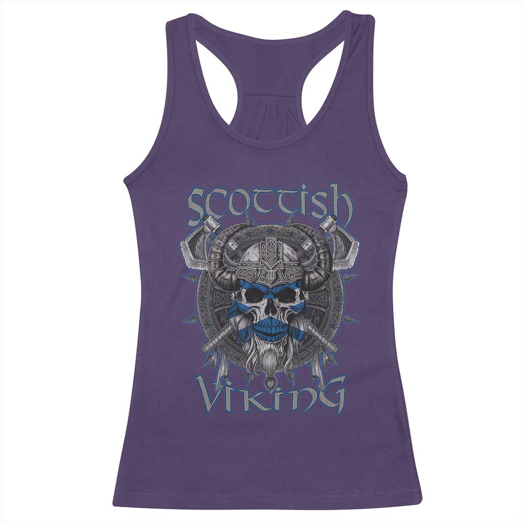 Scottish Viking Axes Celtic Knot Racerback Tank Top Scottish Flag