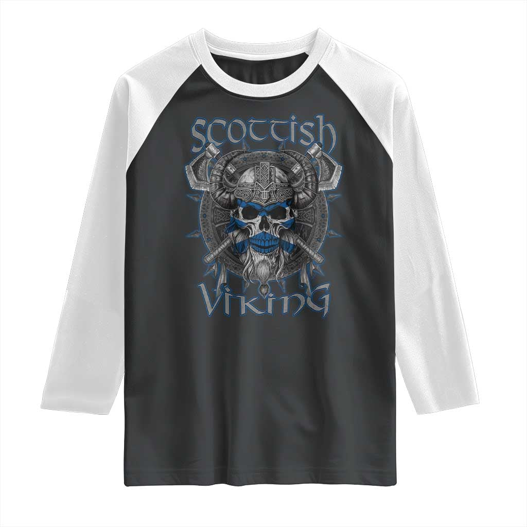 Scottish Viking Axes Celtic Knot Raglan Shirt Scottish Flag