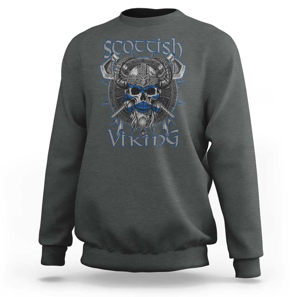 Scottish Viking Axes Celtic Knot Sweatshirt Scottish Flag