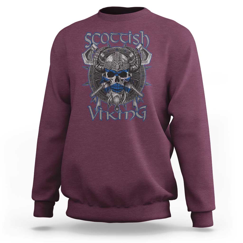 Scottish Viking Axes Celtic Knot Sweatshirt Scottish Flag