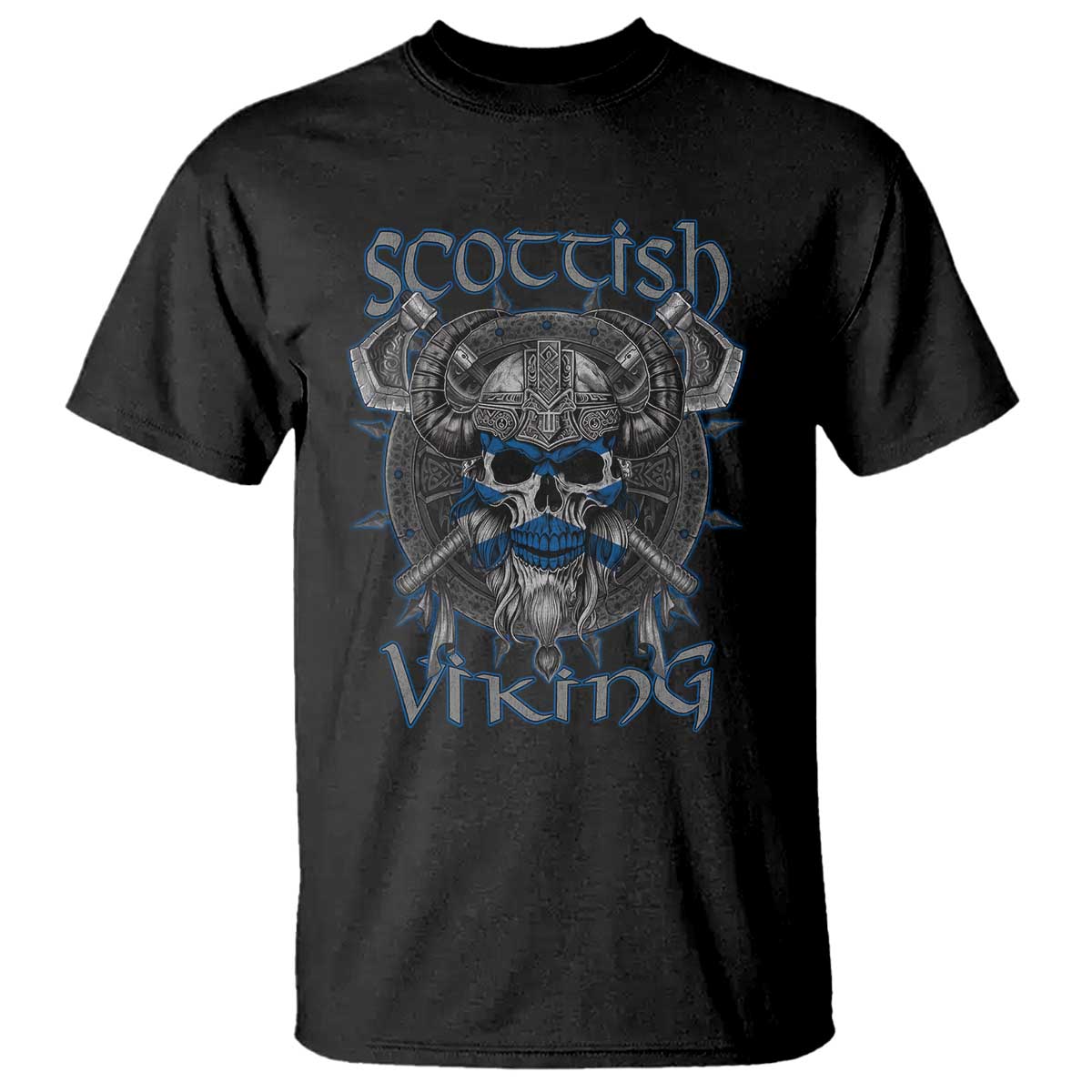 Scottish Viking Axes Celtic Knot T Shirt Scottish Flag