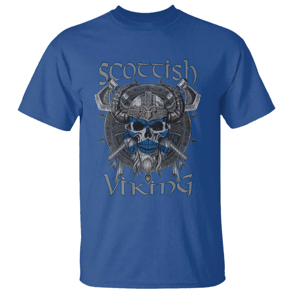 Scottish Viking Axes Celtic Knot T Shirt Scottish Flag