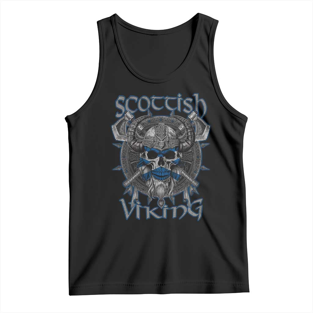 Scottish Viking Axes Celtic Knot Tank Top Scottish Flag