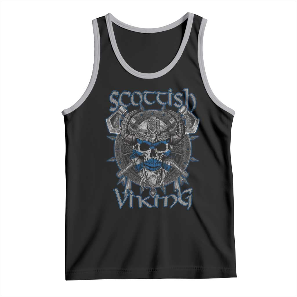 Scottish Viking Axes Celtic Knot Tank Top Scottish Flag
