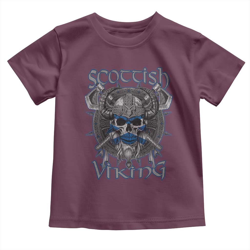 Scottish Viking Axes Celtic Knot Toddler T Shirt Scottish Flag