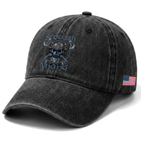 Scottish Viking Axes Celtic Knot Washed Cotton Baseball Cap Scottish Flag