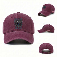 Scottish Viking Axes Celtic Knot Washed Cotton Baseball Cap Scottish Flag