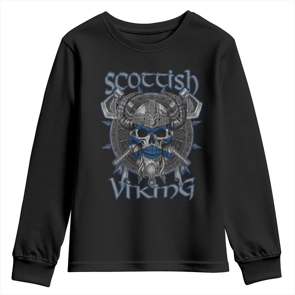 Scottish Viking Axes Celtic Knot Youth Sweatshirt Scottish Flag