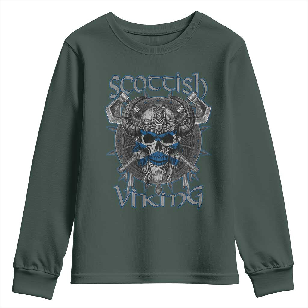 Scottish Viking Axes Celtic Knot Youth Sweatshirt Scottish Flag