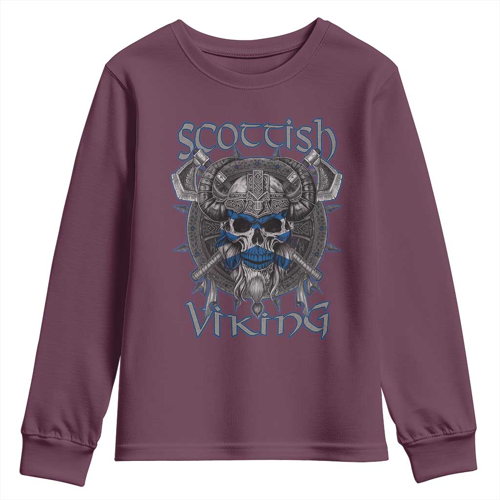 Scottish Viking Axes Celtic Knot Youth Sweatshirt Scottish Flag