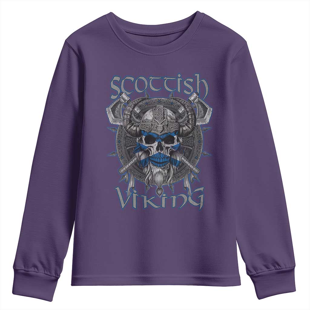 Scottish Viking Axes Celtic Knot Youth Sweatshirt Scottish Flag