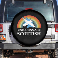Funny Scotland Pride Unicorn Spare Tire Cover Unicorns Are Scottish Rainbow