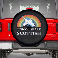 Funny Scotland Pride Unicorn Spare Tire Cover Unicorns Are Scottish Rainbow
