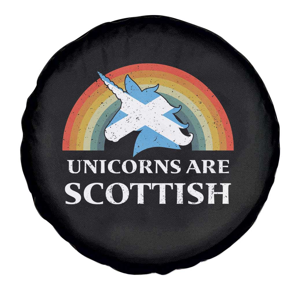 Funny Scotland Pride Unicorn Spare Tire Cover Unicorns Are Scottish Rainbow