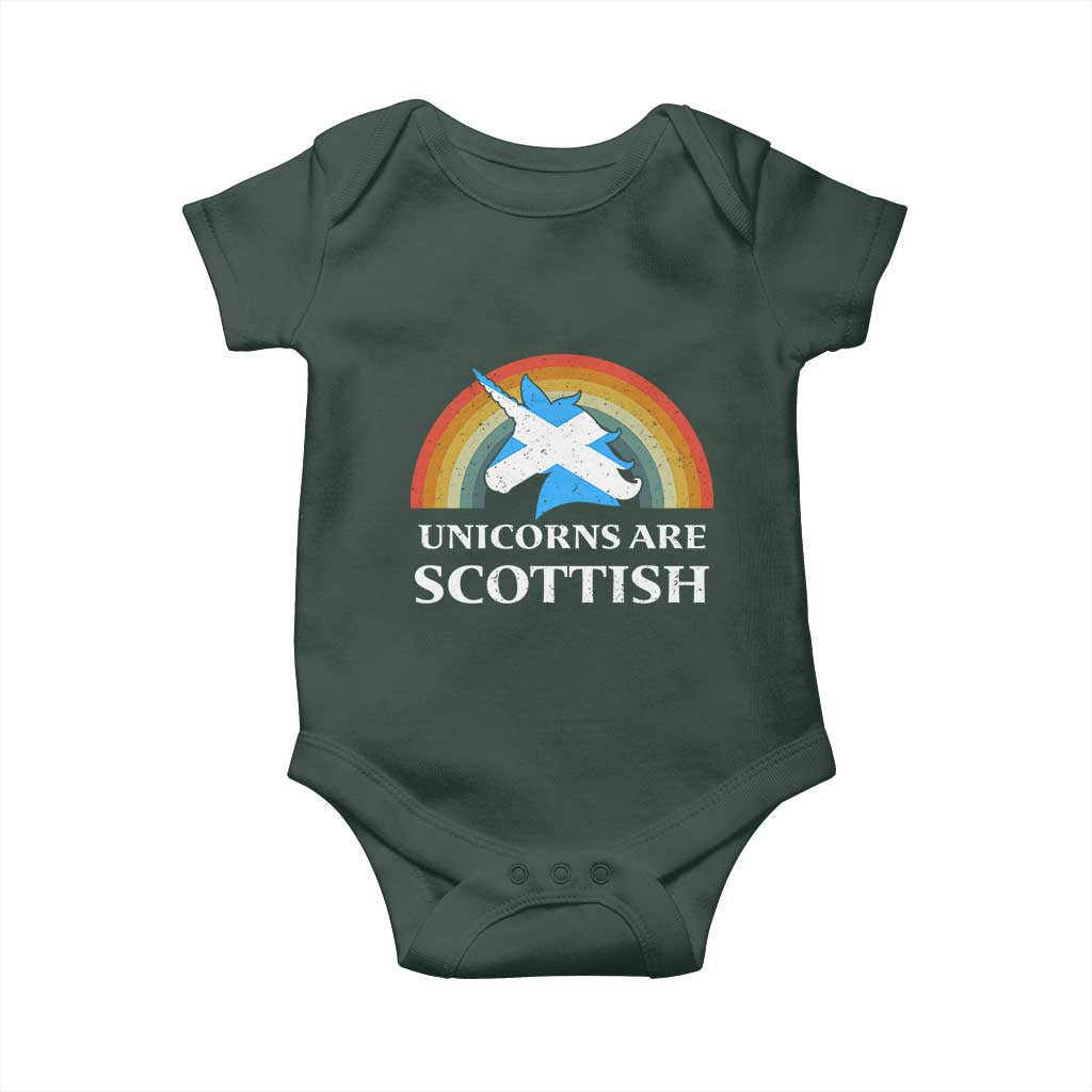Funny Scotland Pride Unicorn Baby Onesie Unicorns Are Scottish Rainbow