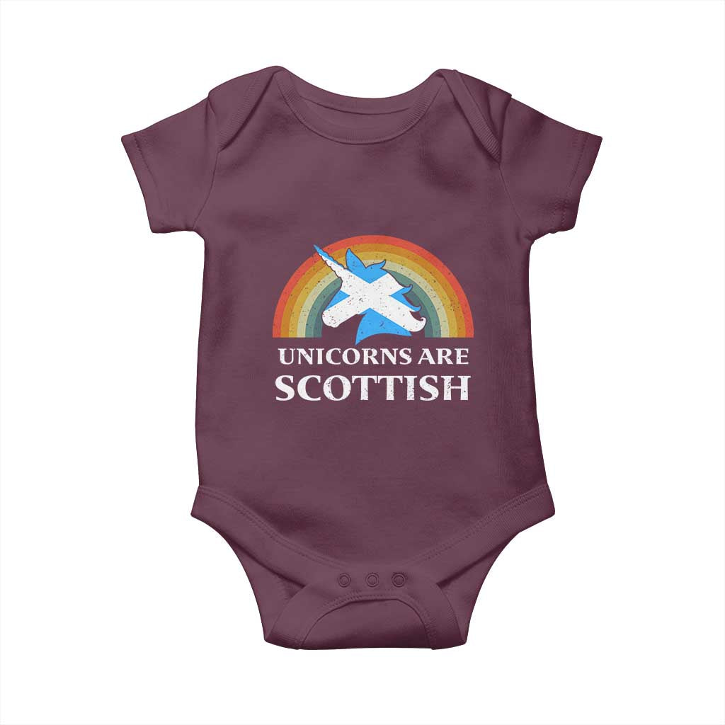 Funny Scotland Pride Unicorn Baby Onesie Unicorns Are Scottish Rainbow