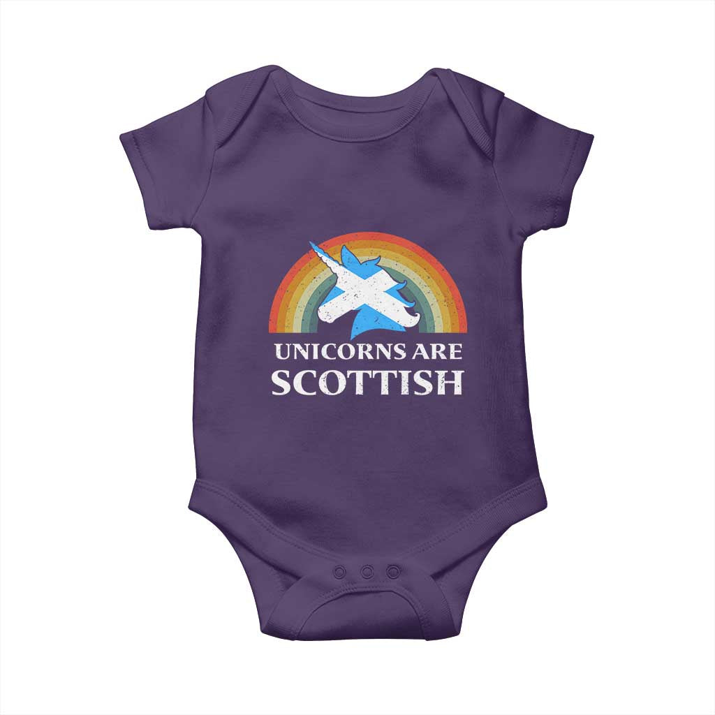 Funny Scotland Pride Unicorn Baby Onesie Unicorns Are Scottish Rainbow