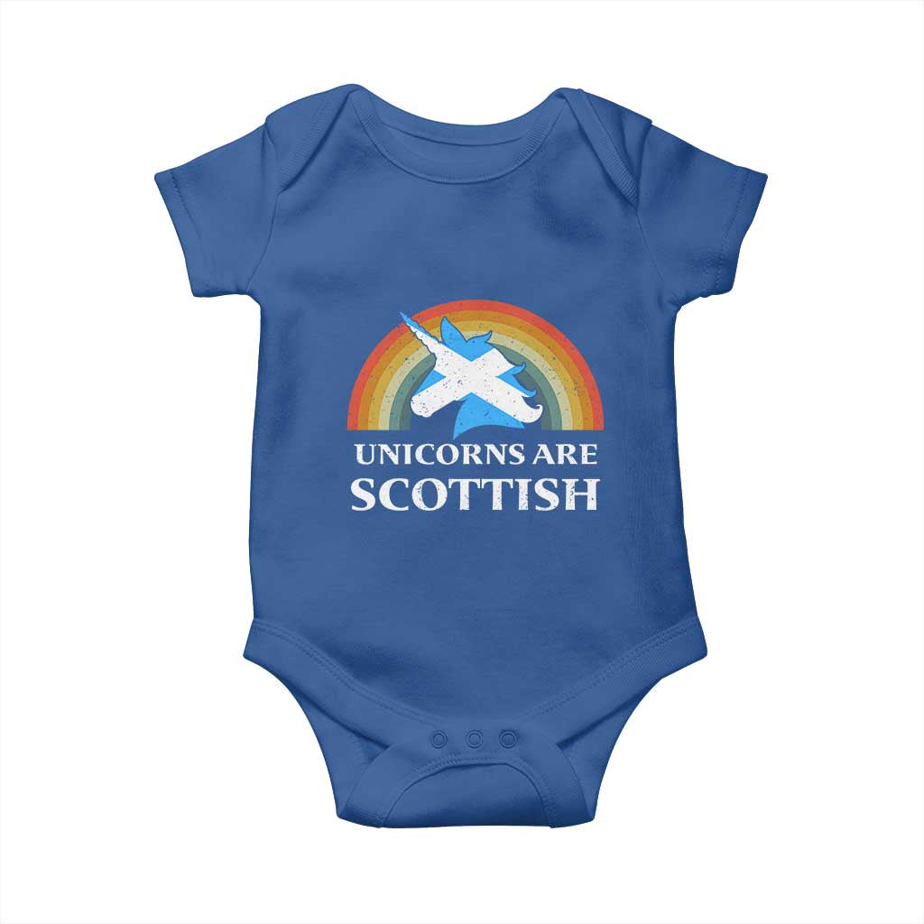 Funny Scotland Pride Unicorn Baby Onesie Unicorns Are Scottish Rainbow