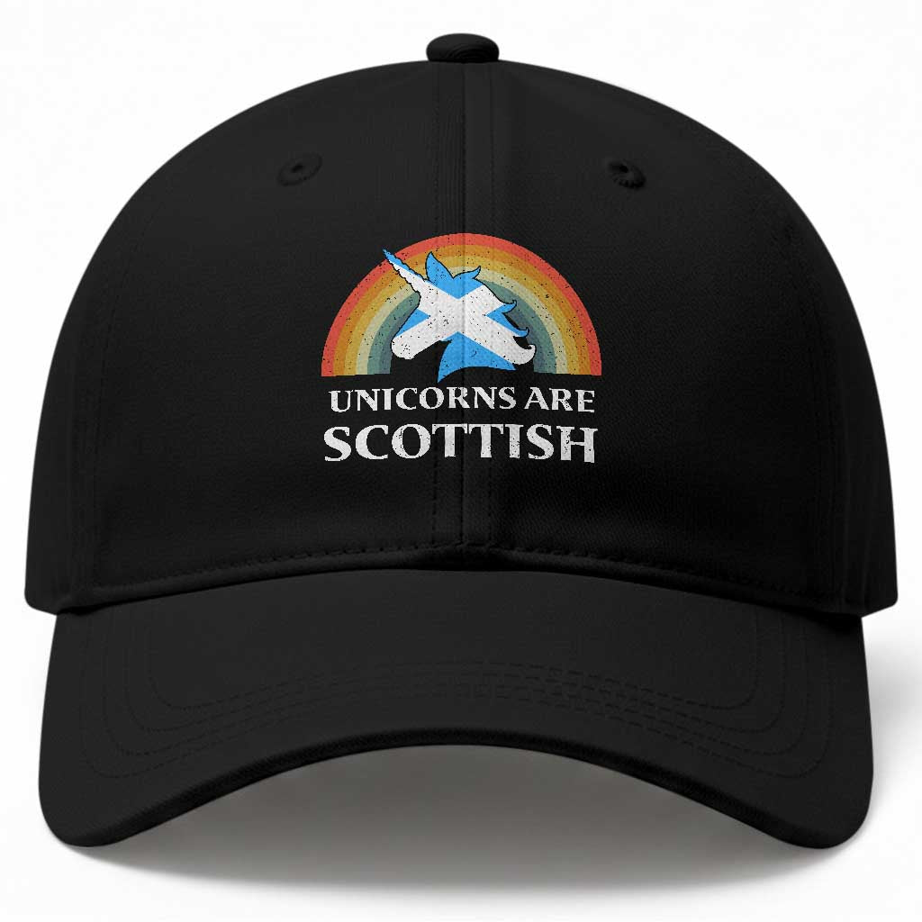 Funny Scotland Pride Unicorn Baseball Cap Unicorns Are Scottish Rainbow
