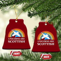 Funny Scotland Pride Unicorn Ceramic Ornament Unicorns Are Scottish Rainbow - Wonder Print Shop