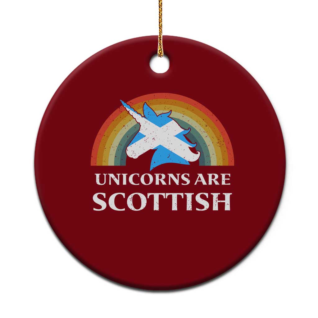 Funny Scotland Pride Unicorn Ceramic Ornament Unicorns Are Scottish Rainbow - Wonder Print Shop