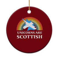 Funny Scotland Pride Unicorn Ceramic Ornament Unicorns Are Scottish Rainbow - Wonder Print Shop