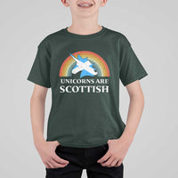Funny Scotland Pride Unicorn T Shirt For Kid Unicorns Are Scottish Rainbow