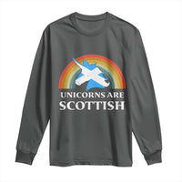Funny Scotland Pride Unicorn Long Sleeve Shirt Unicorns Are Scottish Rainbow