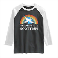 Funny Scotland Pride Unicorn Raglan Shirt Unicorns Are Scottish Rainbow
