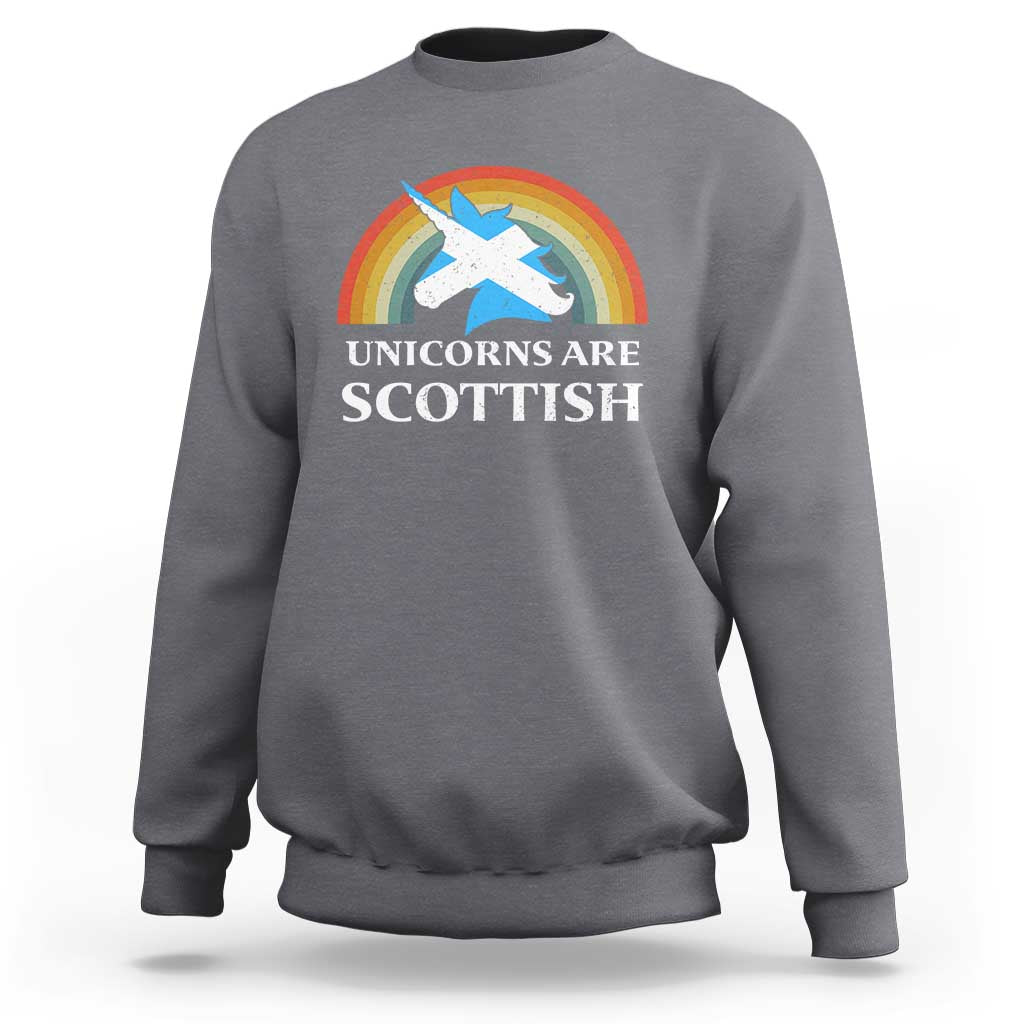 Funny Scotland Pride Unicorn Sweatshirt Unicorns Are Scottish Rainbow