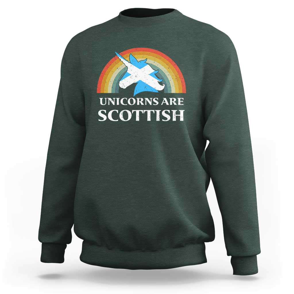 Funny Scotland Pride Unicorn Sweatshirt Unicorns Are Scottish Rainbow