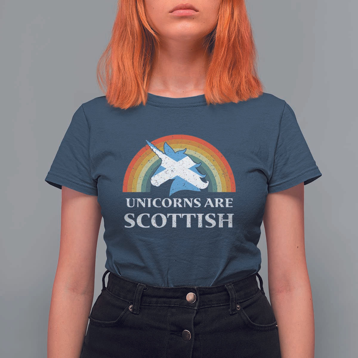 Funny Scotland Pride Unicorn T Shirt For Women Unicorns Are Scottish Rainbow