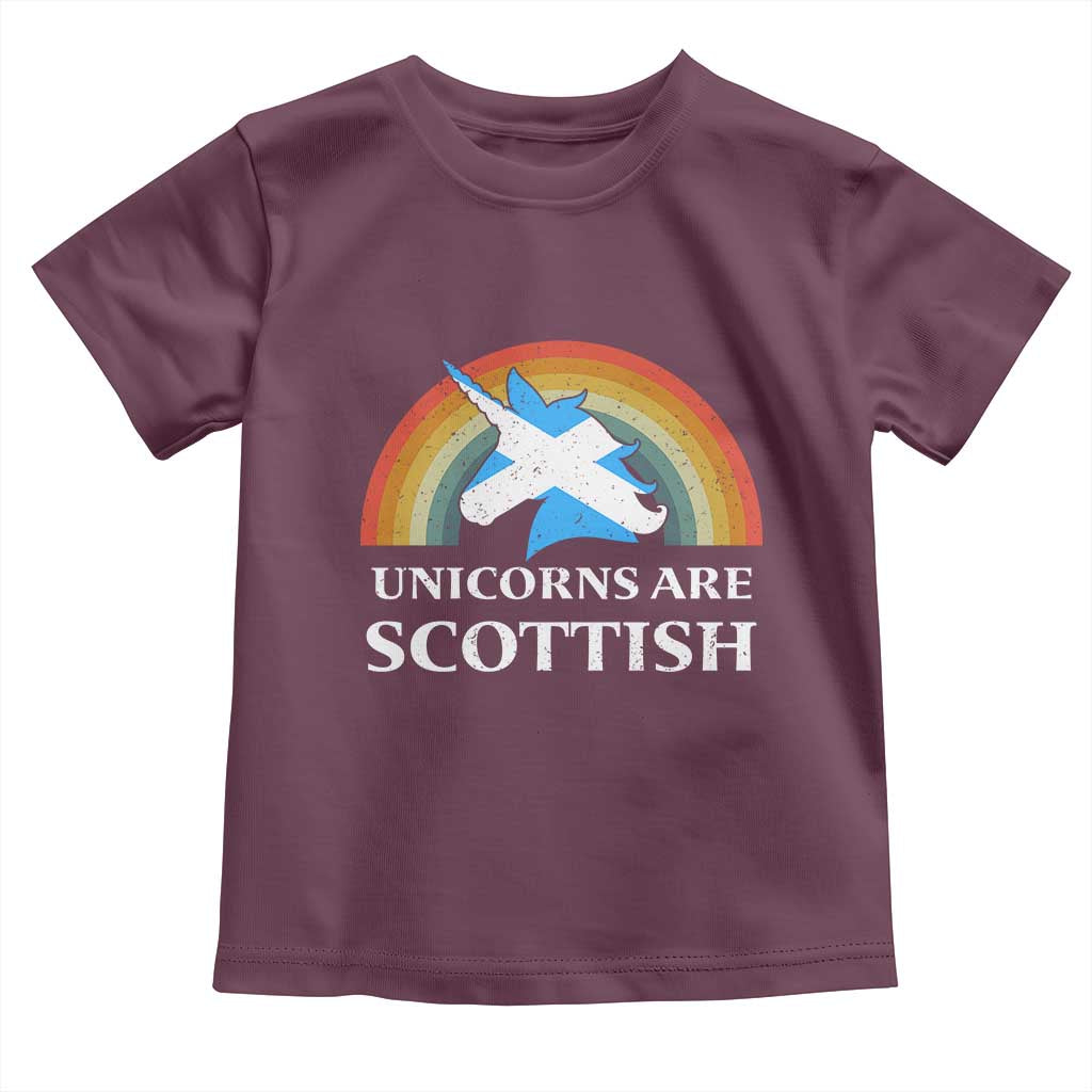 Funny Scotland Pride Unicorn Toddler T Shirt Unicorns Are Scottish Rainbow