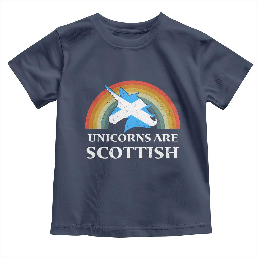 Funny Scotland Pride Unicorn Toddler T Shirt Unicorns Are Scottish Rainbow