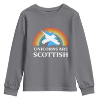 Funny Scotland Pride Unicorn Youth Sweatshirt Unicorns Are Scottish Rainbow