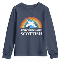 Funny Scotland Pride Unicorn Youth Sweatshirt Unicorns Are Scottish Rainbow