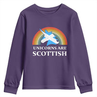 Funny Scotland Pride Unicorn Youth Sweatshirt Unicorns Are Scottish Rainbow