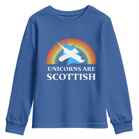 Funny Scotland Pride Unicorn Youth Sweatshirt Unicorns Are Scottish Rainbow