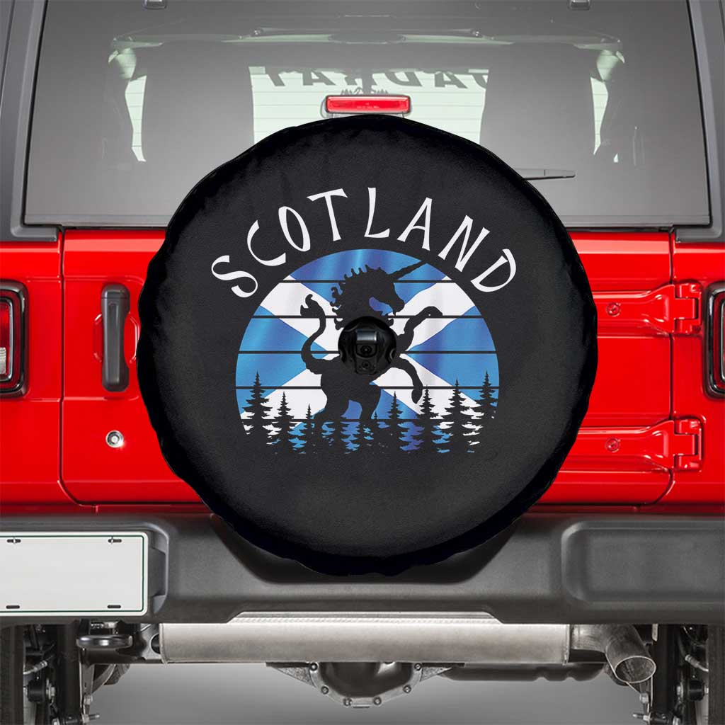 Funny Scotland Unicorn Scottish Flag Saltire Spare Tire Cover