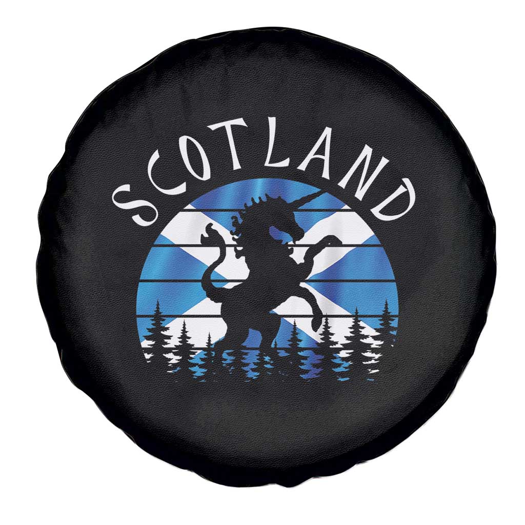 Funny Scotland Unicorn Scottish Flag Saltire Spare Tire Cover