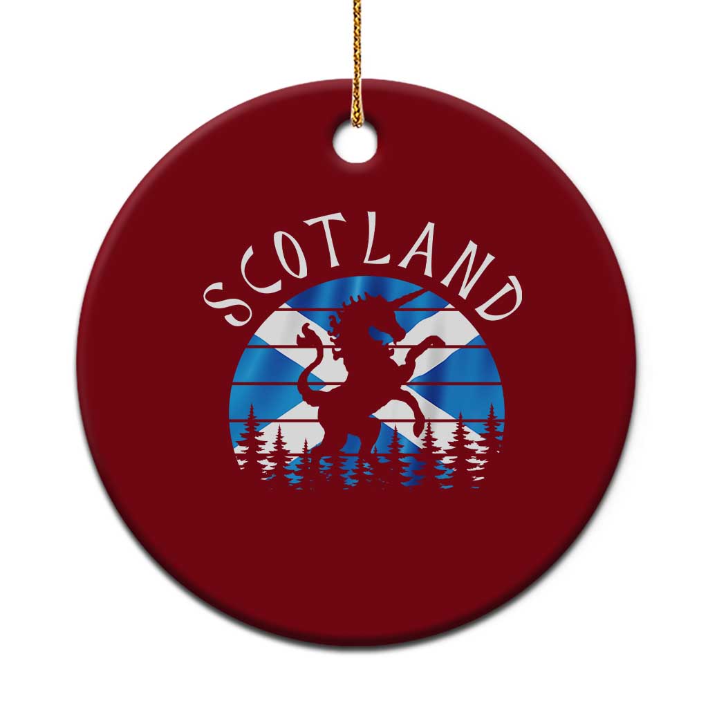 Funny Scotland Unicorn Scottish Flag Saltire Ceramic Ornament - Wonder Print Shop