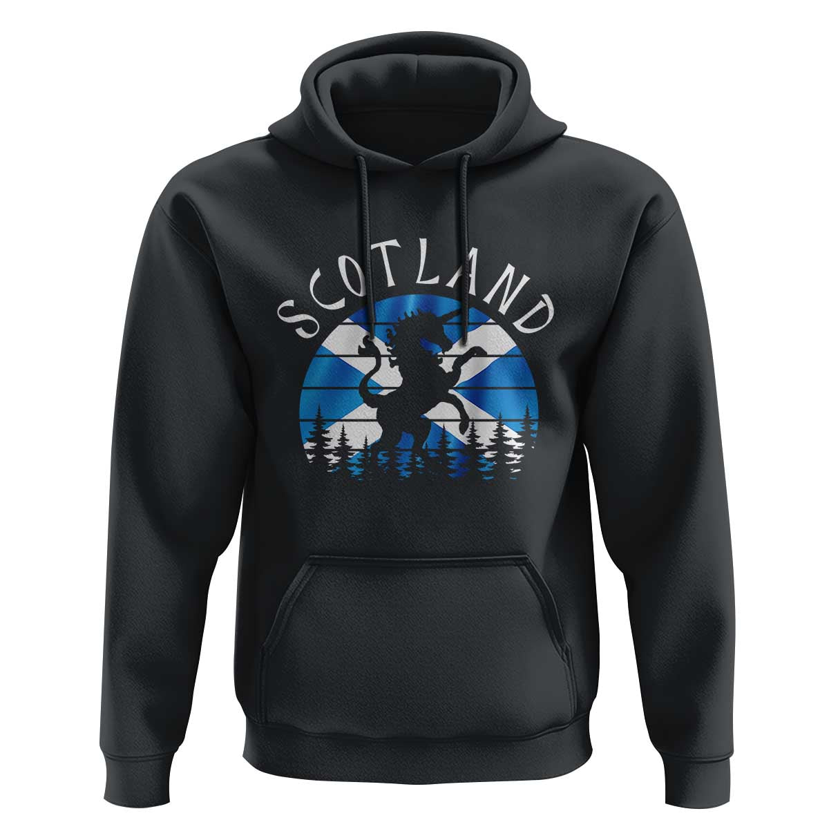 Funny Scotland Unicorn Scottish Flag Saltire Hoodie