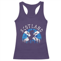 Funny Scotland Unicorn Scottish Flag Saltire Racerback Tank Top